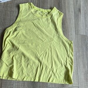 lululemon size 4 cotten yellow tank